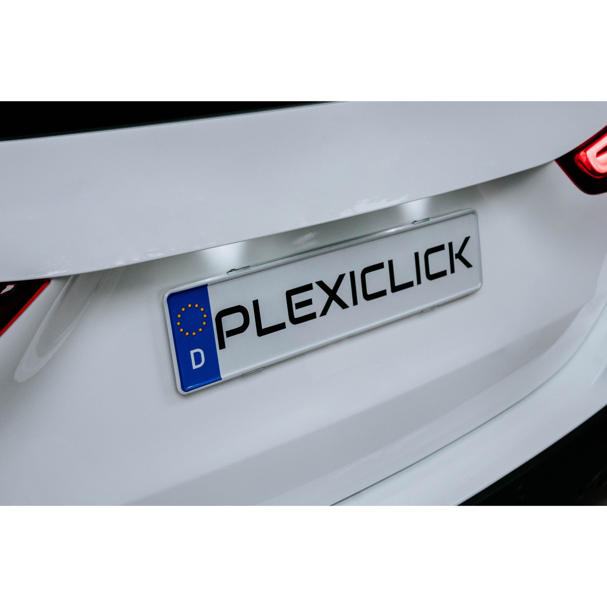 PLEXICLICK® rahmenloser Kennzeichenhalter transparent